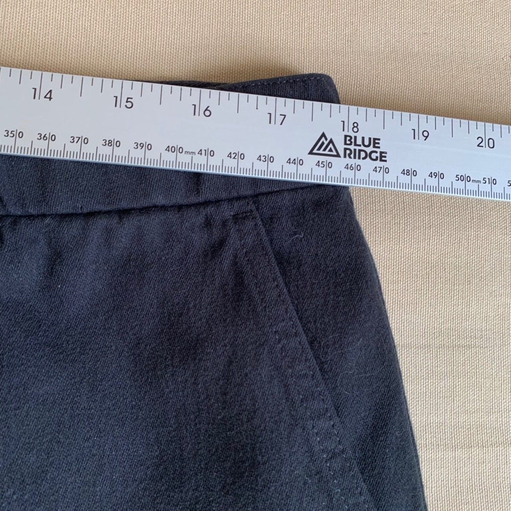 EILEEN FISHER Black Organic Cotton Straight Leg Ankle Pants Womens L Minimalist - Picture 9 of 13